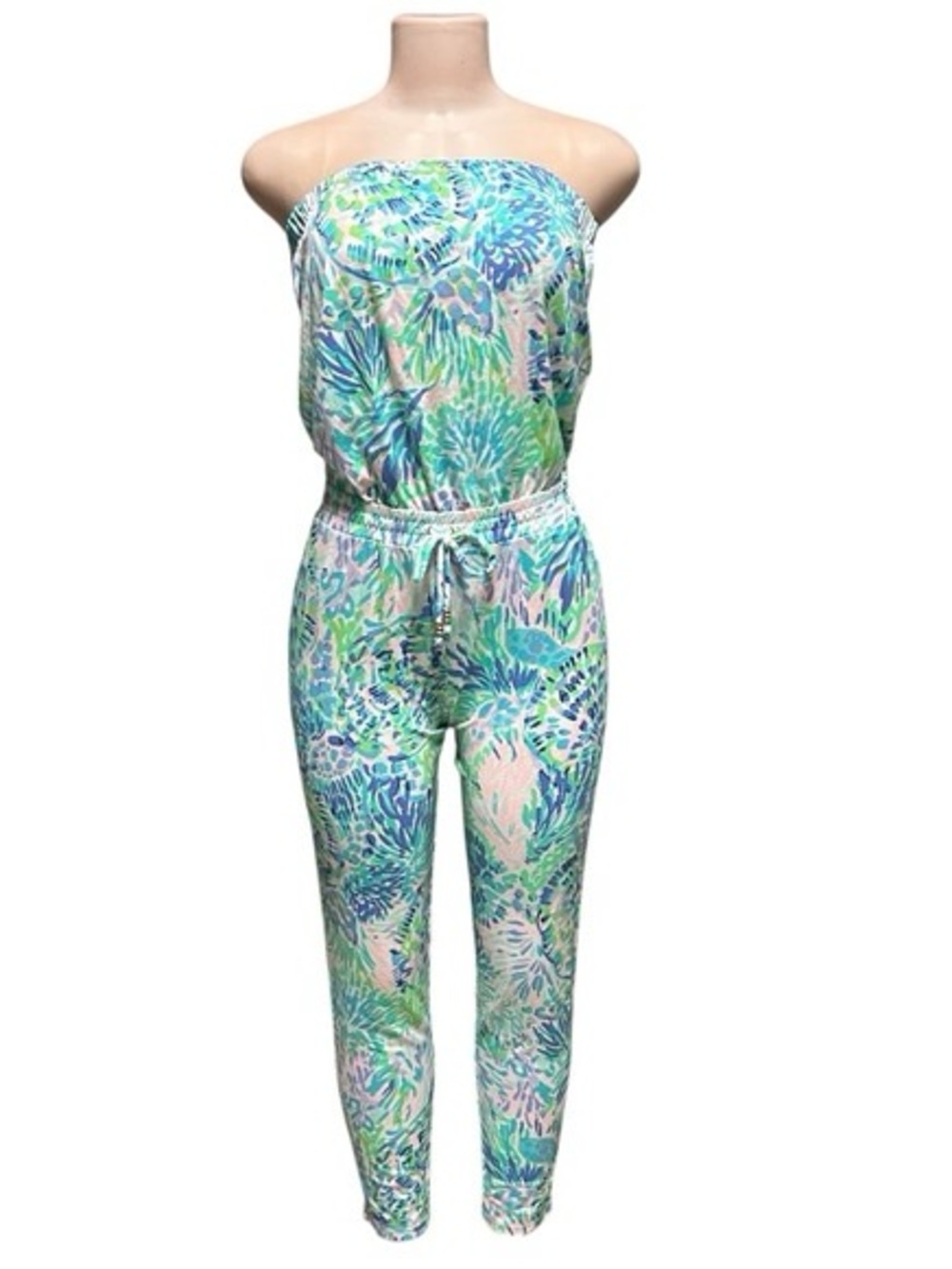 Lilly Pulitzer Keely Strapless Jumpsuit  Sz XL